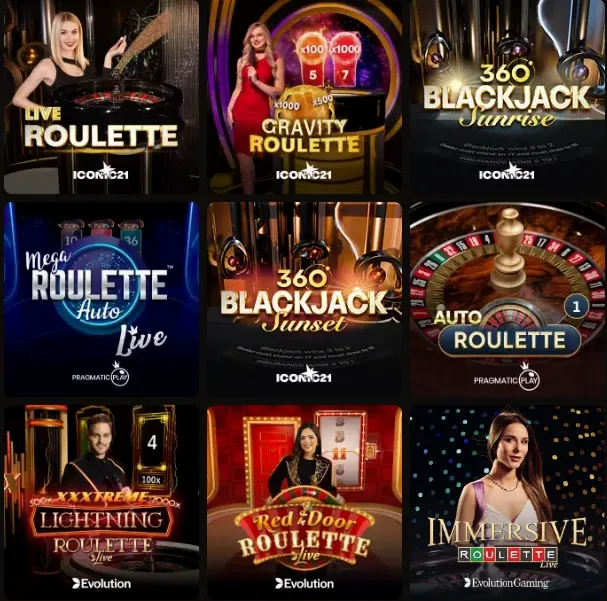 Live casino tafel met dealer in HD studio